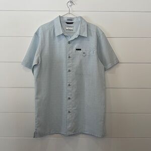 Columbia Omni-Shade sun protection short sleeve button up shirt size M